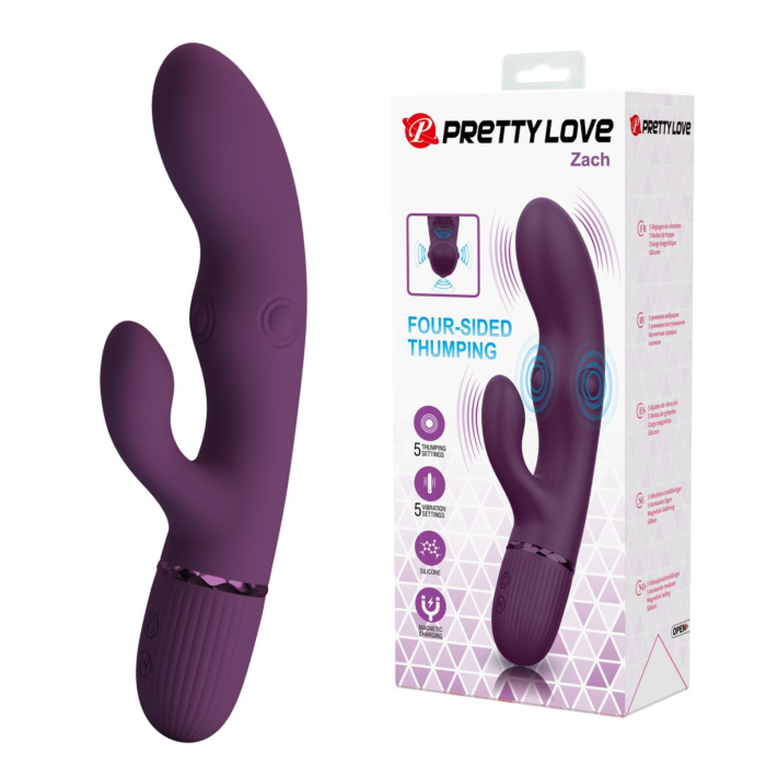Pretty Love Zach Rabbit Δονητής με Τετραπλή Παλμική Κίνηση Μωβ