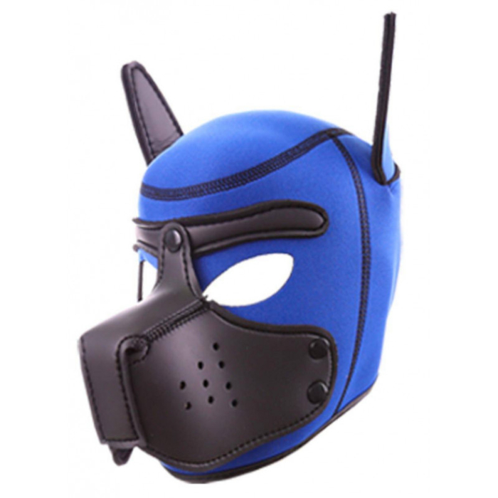 Κουκούλα Σκύλου Neoprene Puppy Hood for BDSM - Μπλε/Μαύρη