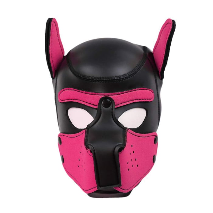 Κουκούλα Σκύλου Neoprene Puppy Hood for BDSM - Ροζ