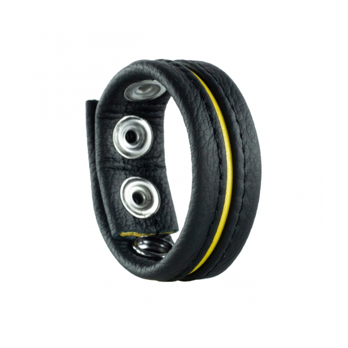 Cockring en cuir Jaune