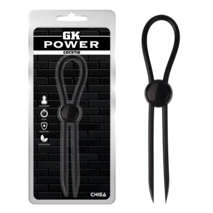 Ρυθμιζόμενο Δαχτυλίδι Πέους GK Power Cocktie Cock Ring (Μαύρο) - Toyz4lovers