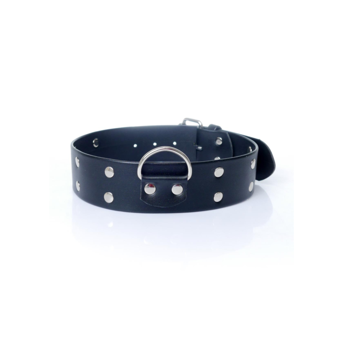 Collar with studs 4 cm (Vegan Leather)