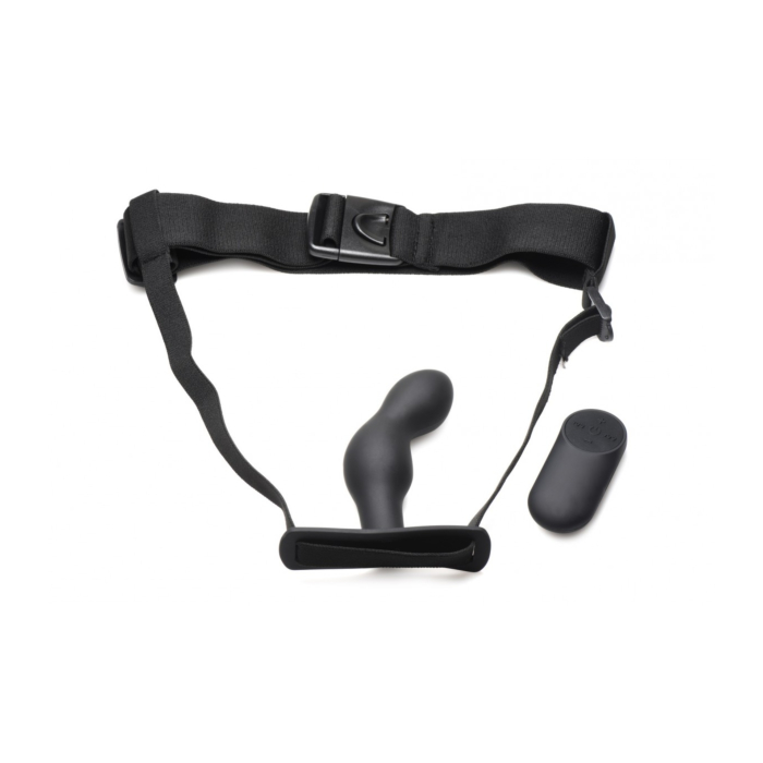 P-Spot Plugger 28X Silicone Prostate Plug with Harness & Remote Control