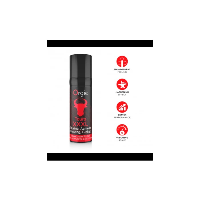 Ισχυρή κρέμα διέγερσης και στύσης Orgie Touro XXXL 15ml