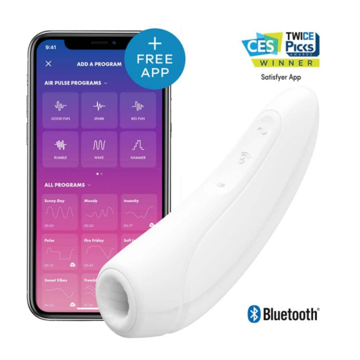 Δονητής με Bluetooth για εφαρμογή κινητού- Curvy 1+ , λευκό