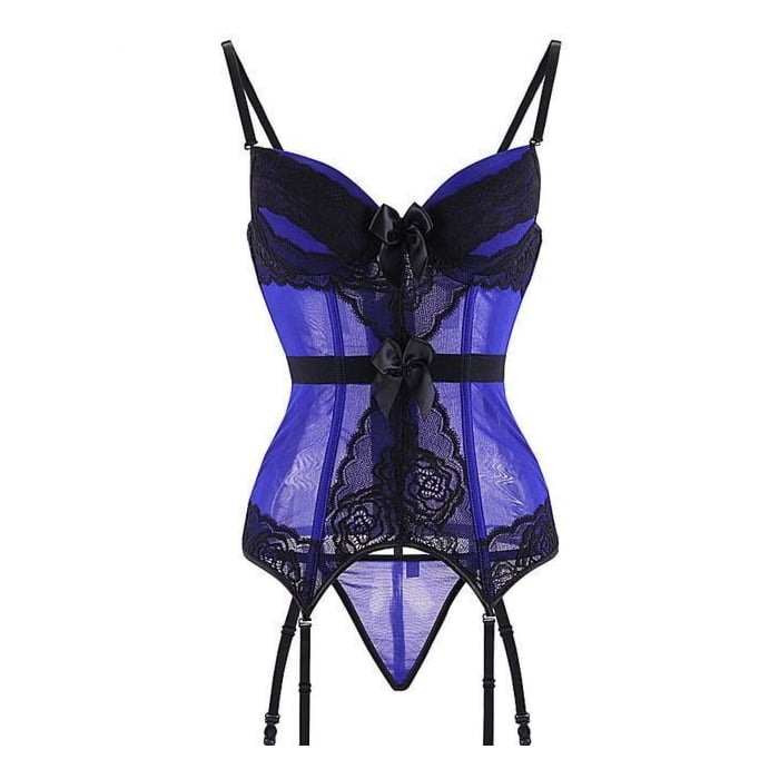 Corset with panties - Purple - OS