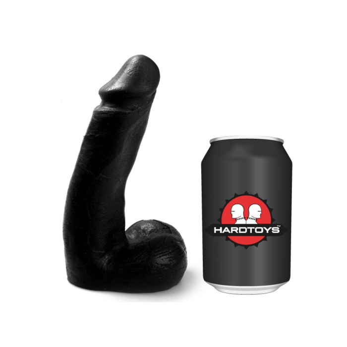 Ρεαλιστικό Ομοίωμα Πέους DP1001 Dildo με Όρχεις 14cm (Μαύρο) - HardToys