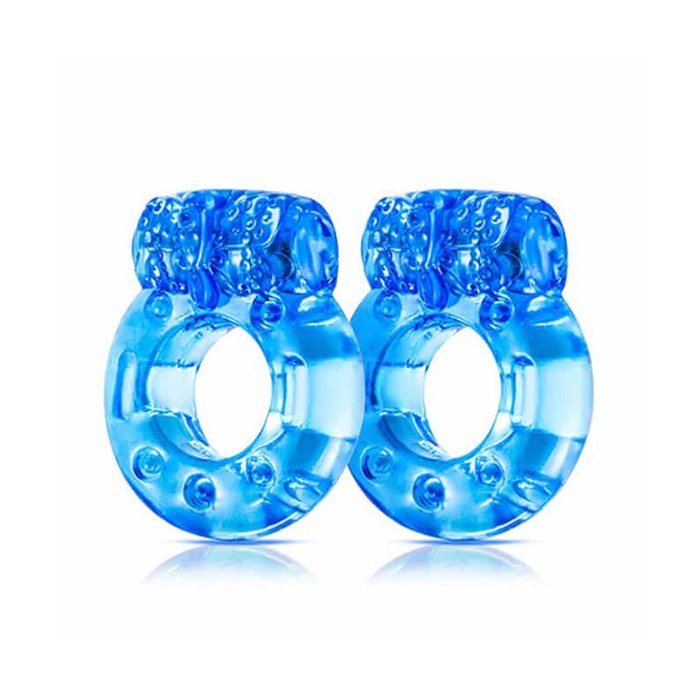 STAY HARD VIBRATING COCKRINGS 2PACK BLUE