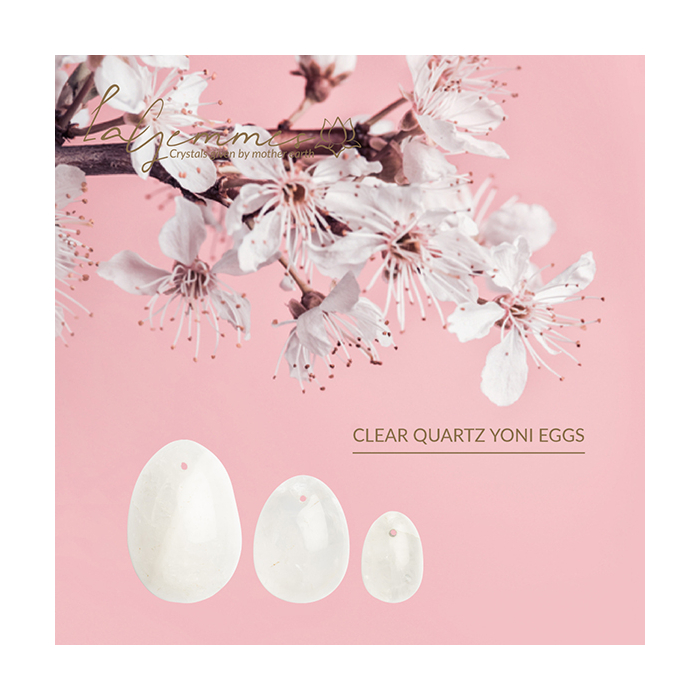 La Gemmes - Yoni Egg Set Clear Quartz (L-m-s)