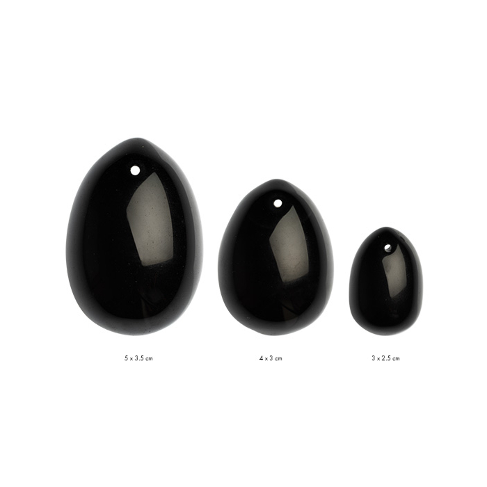 Κολπικά Αυγά Set La Gemmes Yoni Vaginal Eggs (S-M-L) - Μαύρος Οψιδιανός