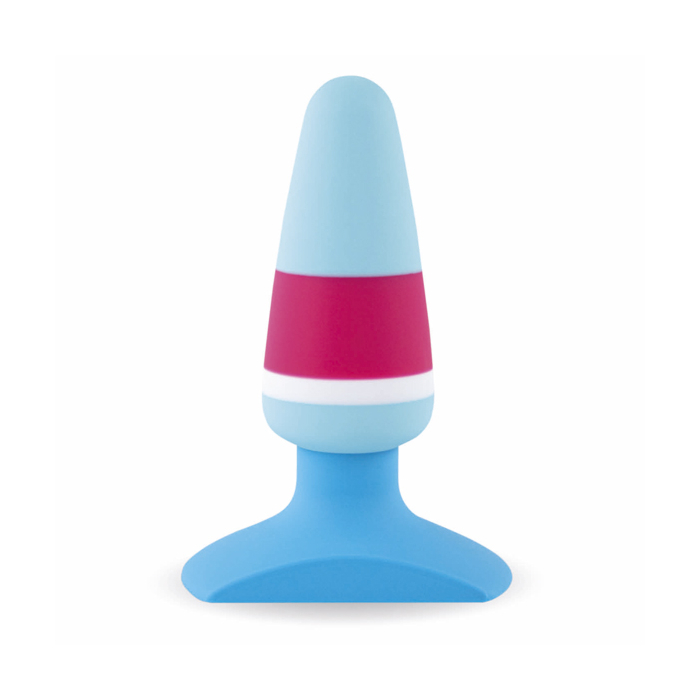 Πρωκτική Σφήνα Σιλικόνης Plugz Butt Plug Nr. 1 (Μπλε/Μωβ) - Feelztoys
