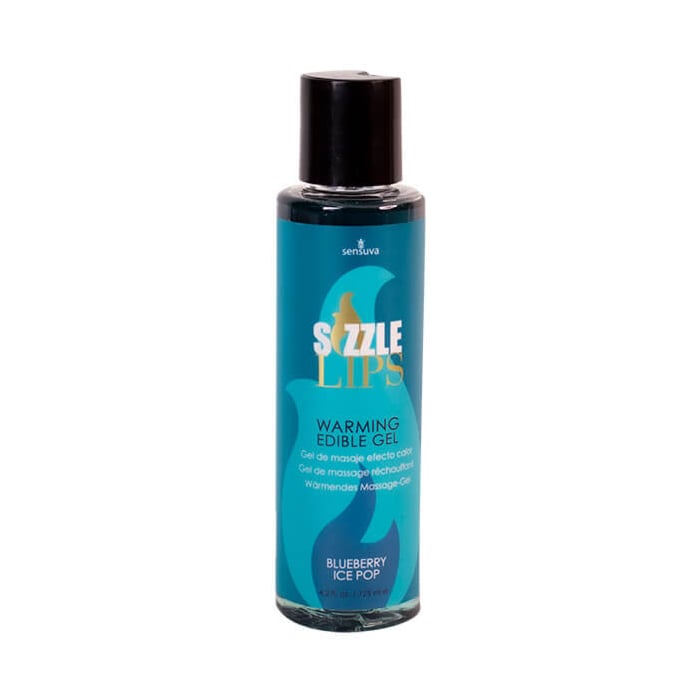Θερμαντικό Λιπαντικό Sizzle Lips 125 ml (Blueberry Ice Pop) - Sensuva