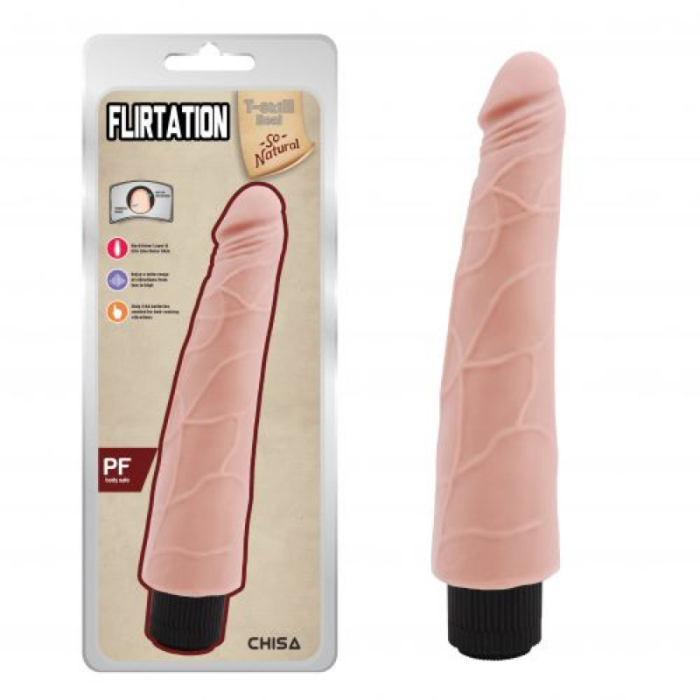 Ρεαλιστικός Δονητής Flirtation Vibrating Dildo 24 cm (Light) - Chisa