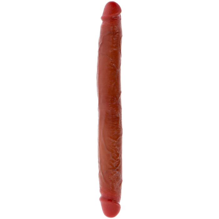 ToyJoy Get Real Foreskin Double Dong 35 cm - Caramel skin tone