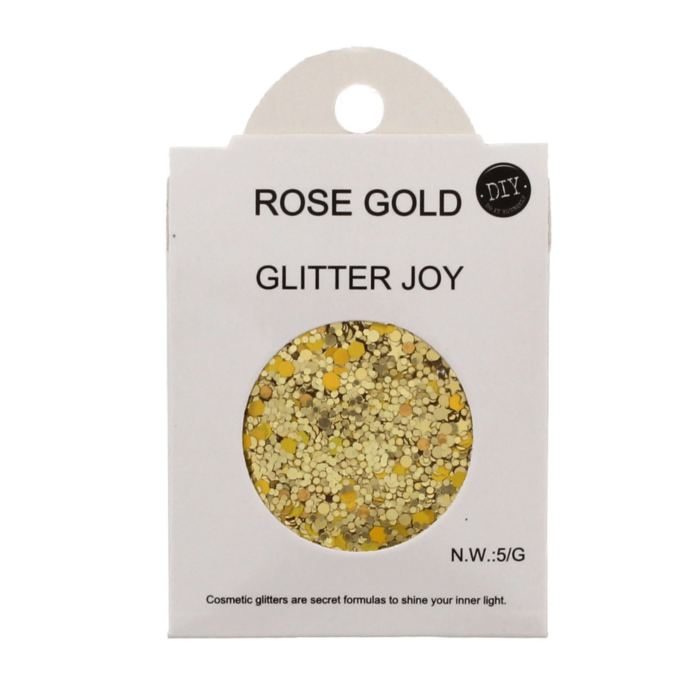 Rose Gold - Assorted Design Glitter for Skin, Hair & Nails