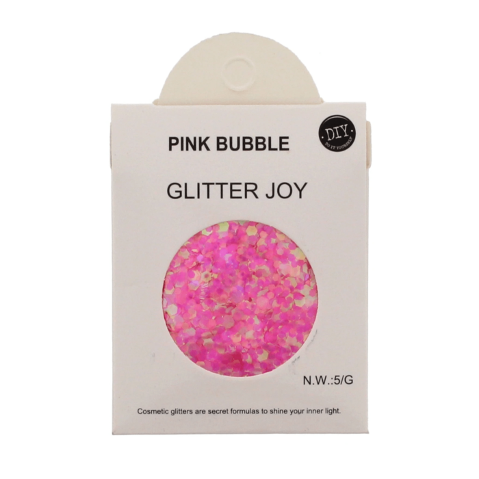 Pink Bubble - Assorted Design Glitter for Skin, Hair & Nails