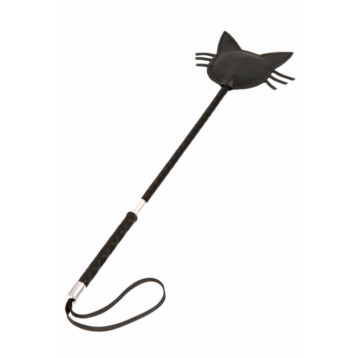 BDSM Καμτσίκι Kitty 50 cm - Μαύρο