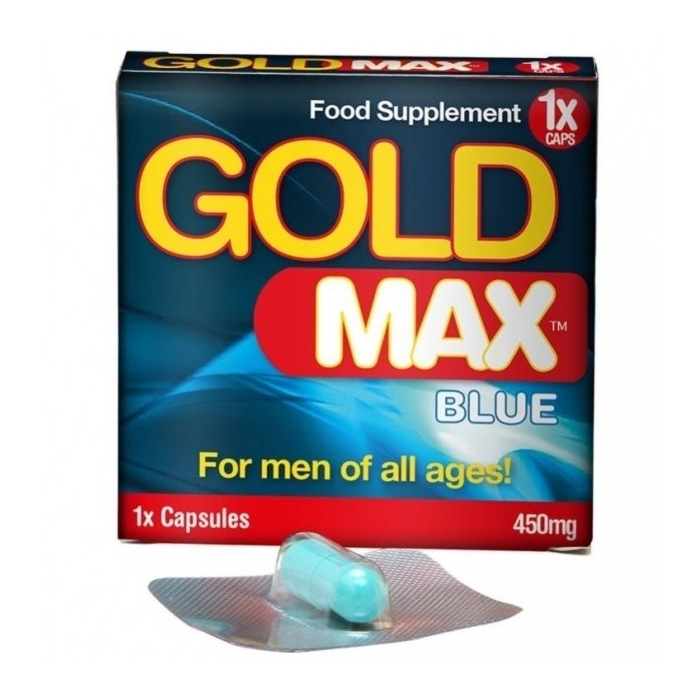 Φυτικό πολύ δυνατό Διεγερτικό συμπλήρωμα GoldMAX  Blue 450mg