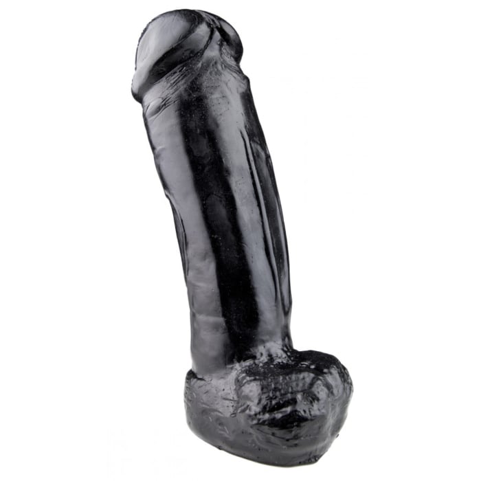 Ομοίωμα πέους Super AARON 24 x 7.4cm μαύρο βινύλιο