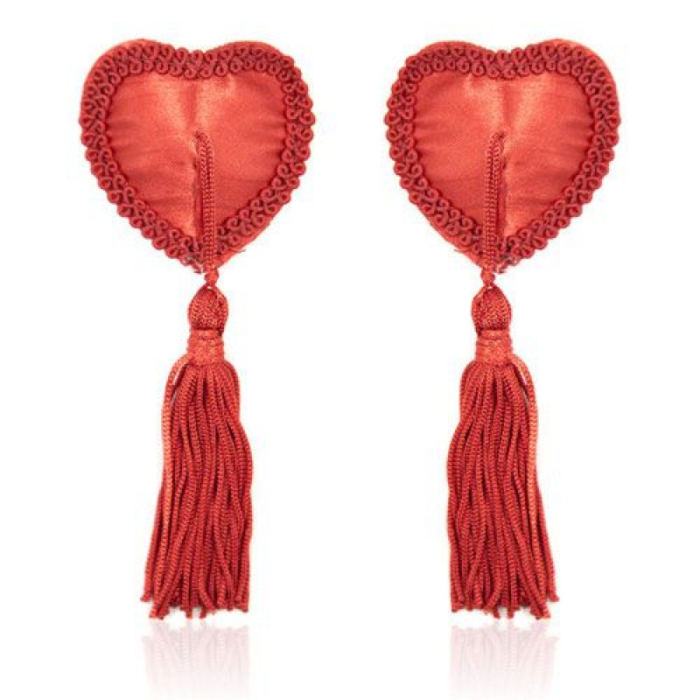 Heart Nipples Tassels RED