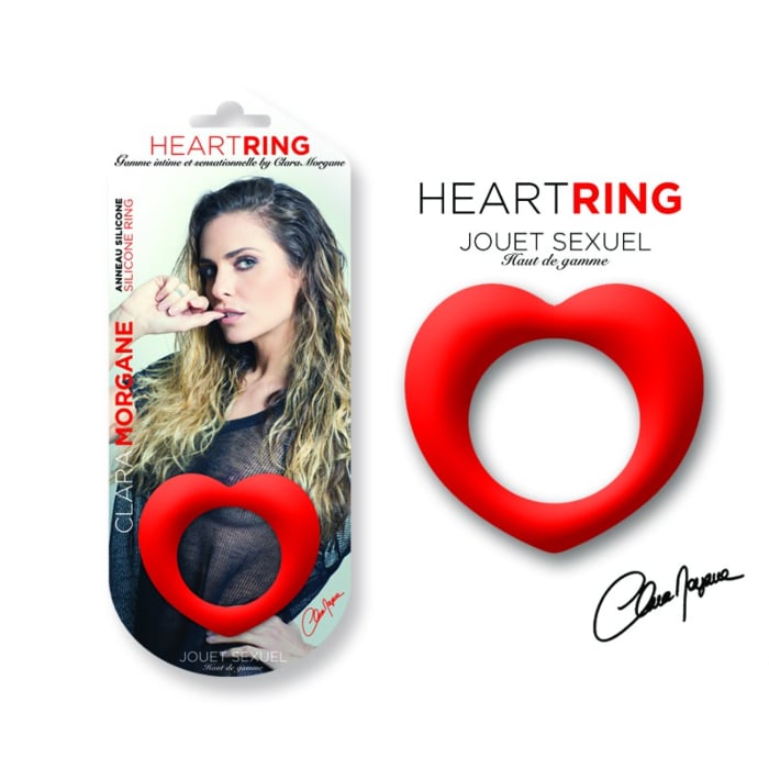Δαχτυλίδι Πέους Σιλικόνης Heart Cock Ring (Κόκκινο) - Clara Morgane
