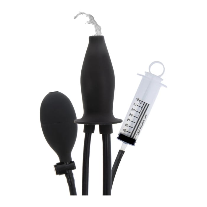 Hidden Desire Extreme Inflatable Lubricating Plug - Black