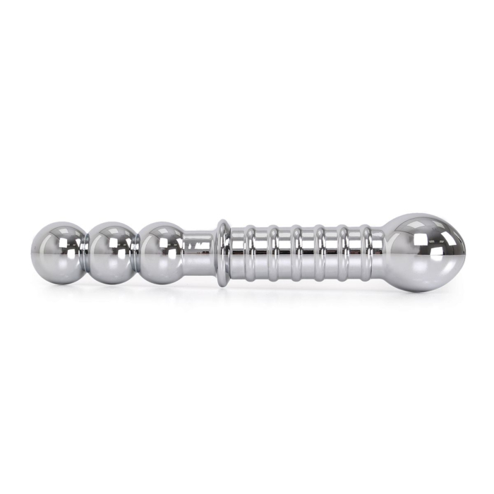 Πρωκτικό Ομοίωμα Ribbed Double-Ended Steel Anal Dildo - Kiotos