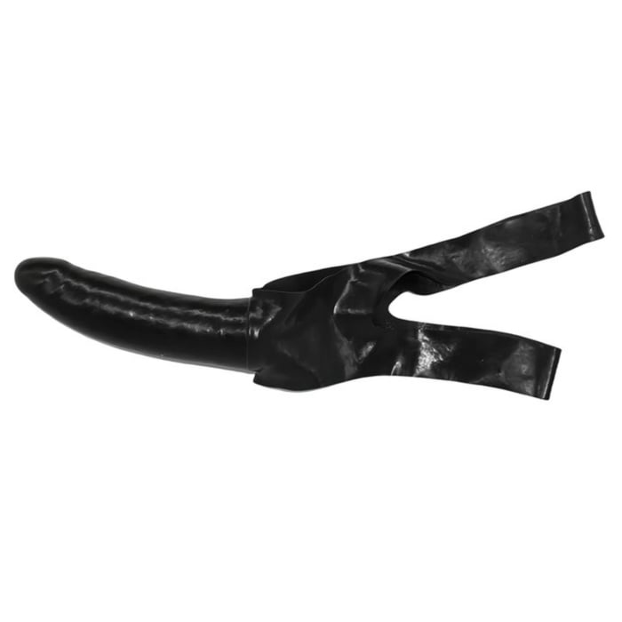 Latex Chin Strap-On Dong – Fetish Strap-On Black