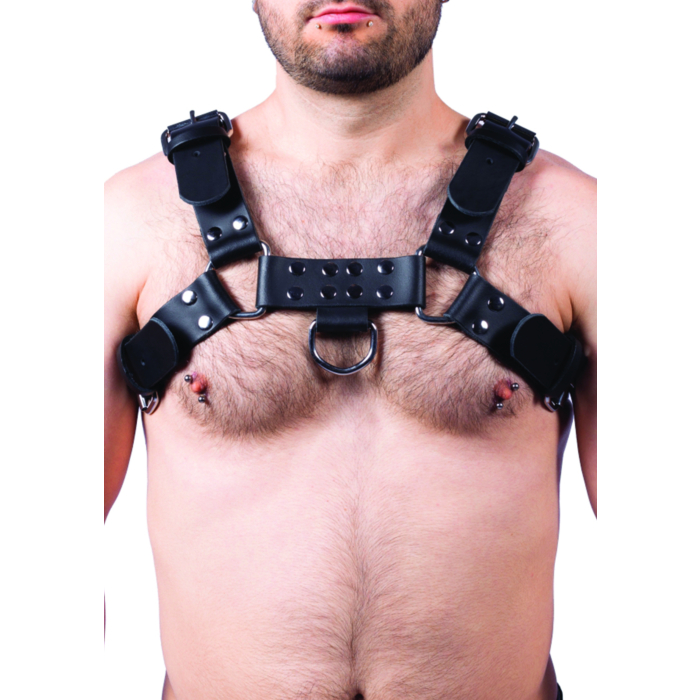 Leather Harness Buckle Black