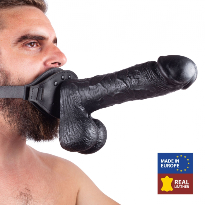 Leather Mouth Gag with Vac-U-Lock - Δερμάτινο Φίμωτρο