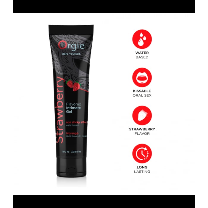 Βρώσιμο Λιπαντικό Νερού Lube Tube Personal Lubricant Strawberry 100ml - Orgie