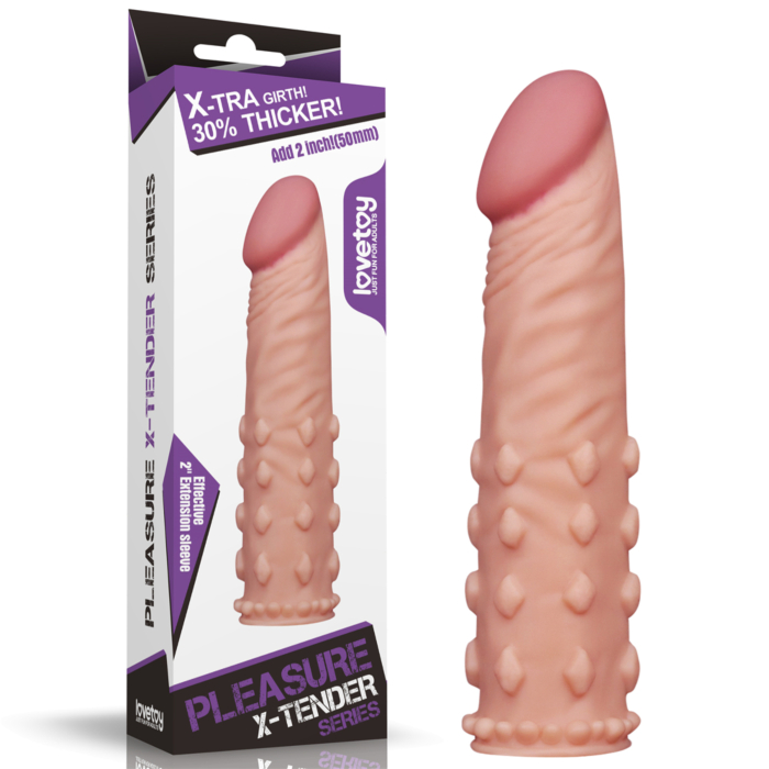 Ρεαλιστική Προέκταση Πέους Lovetoy Pleasure X-Tender Extra Girth Penis Sleeve