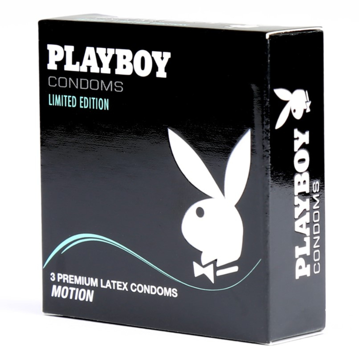 Playboy Motion Condom 3 Pack Limited Edition Transparent Standard