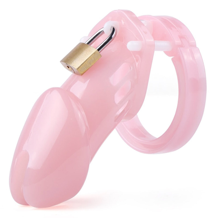 Male Chastity Cock Cage - Pink