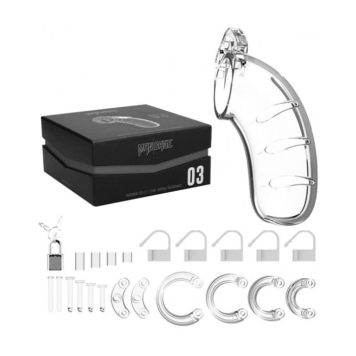 ManCage 03 Διάφανο Chastity Cage - Αόρατη Απόλαυση