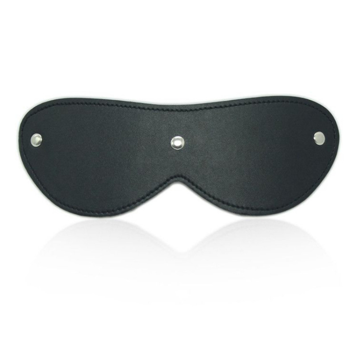Μάσκα δερματίνης στυλ φετίχ -μαύρη Blindfold Mask