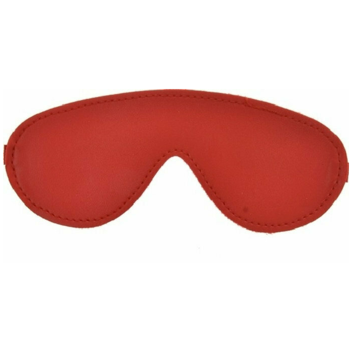 Vegan Leather Blindfold Mask Red