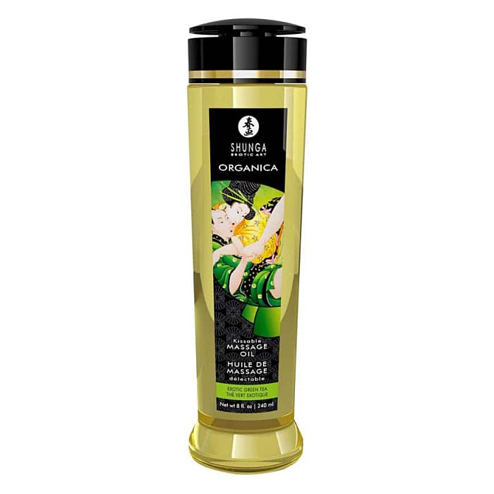 Λάδι για Ερωτικό Μασάζ Shunga Green Tea 240 ml