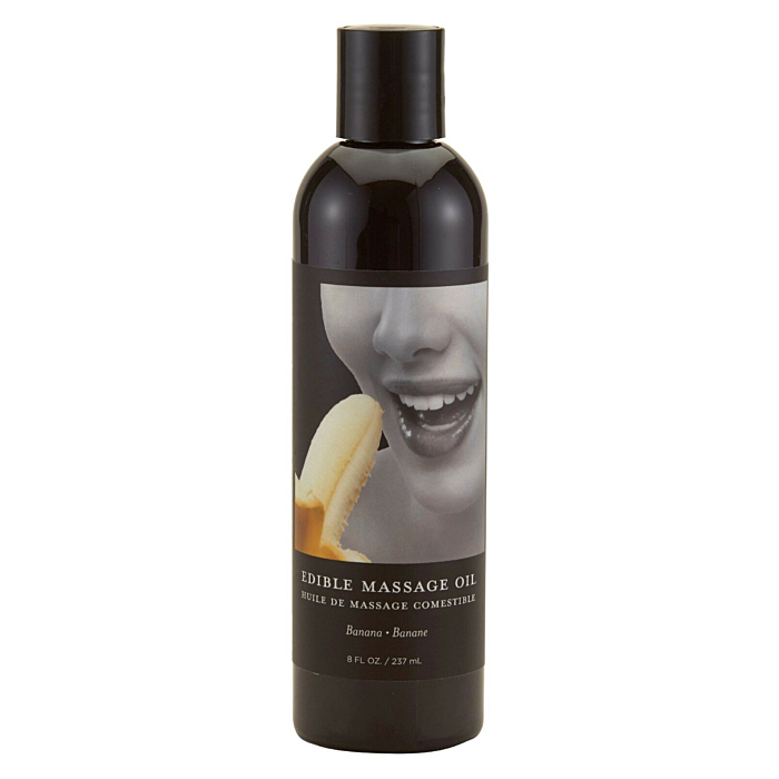 Earthly Body Edible Massage Oil Banana Transparent 8oz