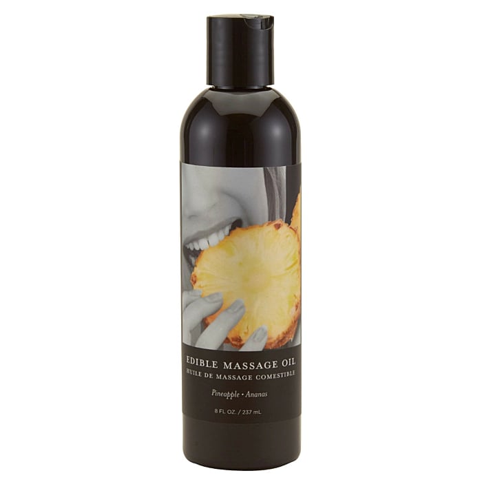 Earthly Body Edible Massage Oil Pineapple Transparent 8oz