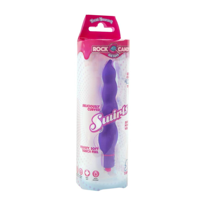 Μοβ Δονητής Rock Candy Swirl 15 εκ.