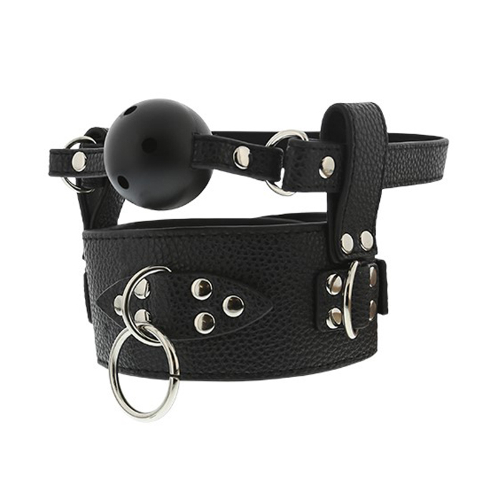 BLAZE BREATHABLE BALL GAG WITH COLLAR
