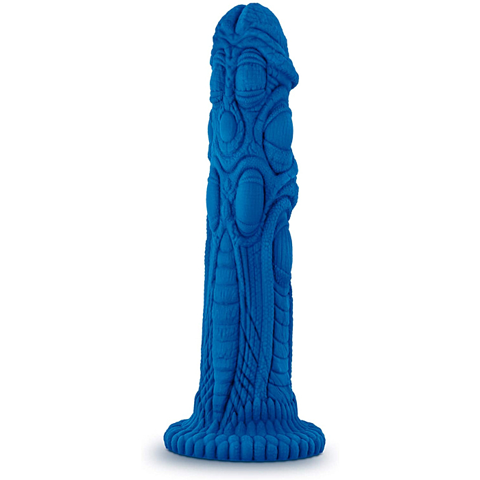 The Realm Draken Lock On Silicone Dildo 19 χ 5 cm - Blue