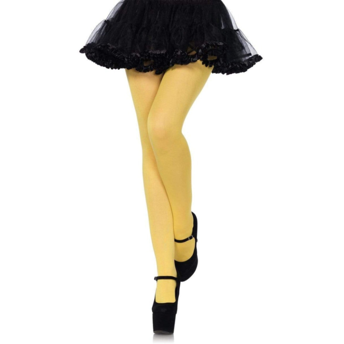 Nylon opaque pantyhose Yellow