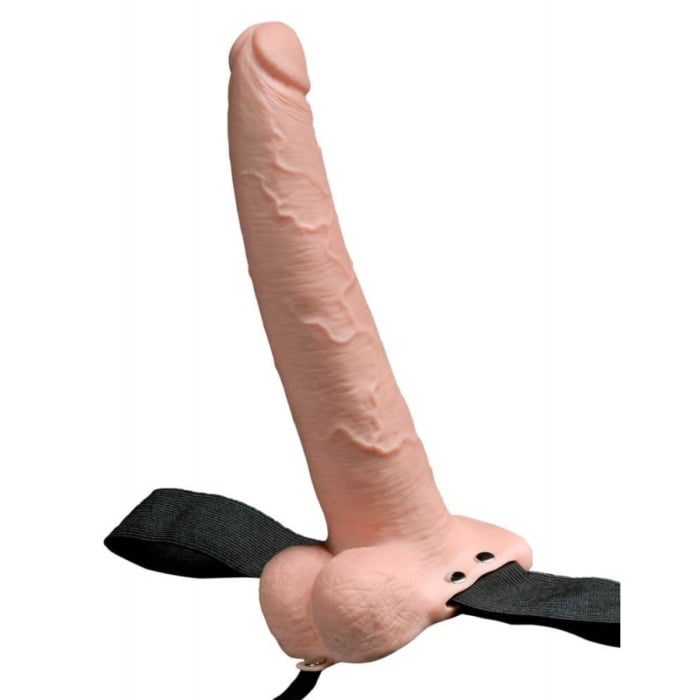 Στραπόν ανδρικό Fetish 9" Rechargeable με όρχεις
