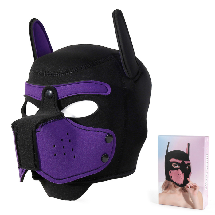 Unisex Full Face Pup Hood Purple