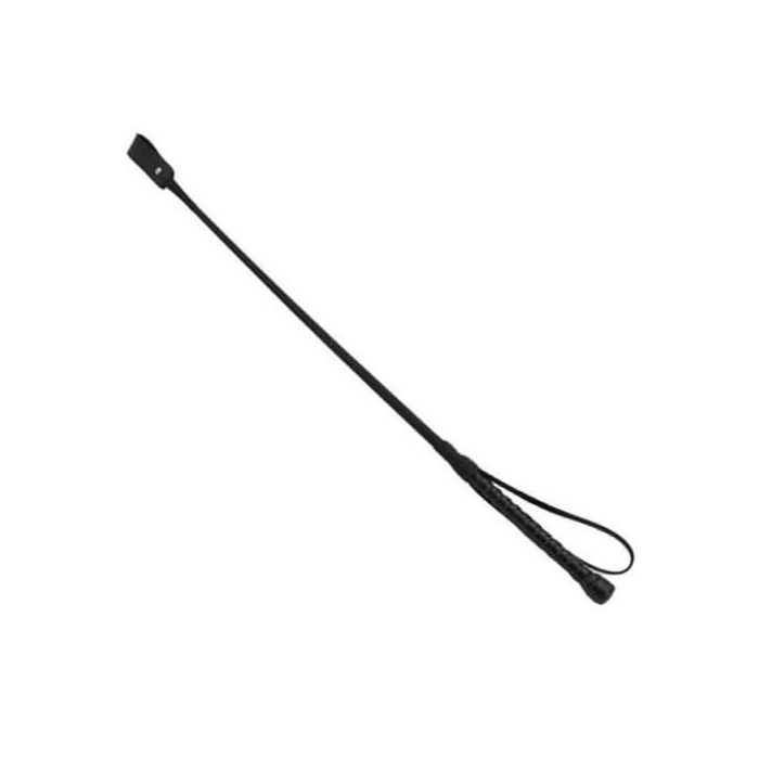 Bound Noir Nubuck Leather Riding Crop