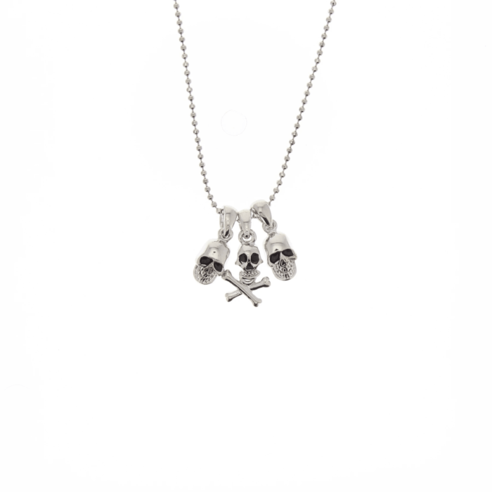 Triple Skull & Skull and Crossbones Necklace