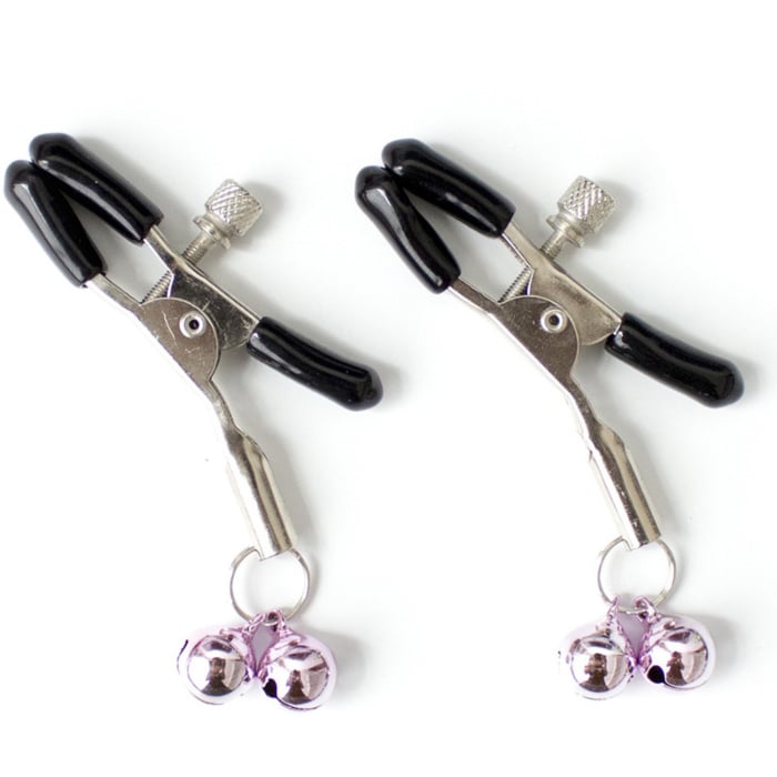 Nipple Clamps with Colorful Bell Pink