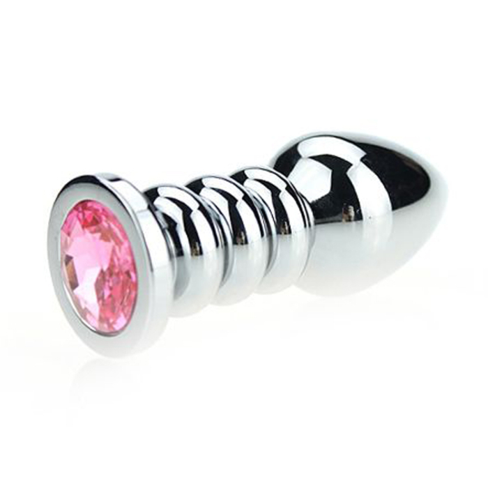 Ribbed Buttplug Pink
